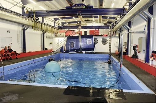 Im Becken des Offshore-Trainingszentrums Falck Nutec sorgt Judo- Wasseraufbereitung für die Wasserqualität.