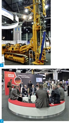 1 Auf der Geotherm in Offenburg (3477 Fachbesucher und 174 Aussteller) lag der Schwerpunkt auf der Präsentation von Bohranlagen, Erdwärmesonden und Verpressmateria­lien. 2 Bei der Geothermie müssen Gewerke zusammenarbeiten, die bisher so gut wie nichts miteinander zu tun hatten. Gienger will eine Plattform für Erfahrungsaustausch bieten.