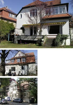 Das Wettbewerbsobjekt: Das Haus steht am Stadtrand in ruhiger Lage und wurde Anfang des letzten Jahrhunderts gebaut. Eine Totalsanierung, die mit der Aktualisierung der Wohnstruktur einhergehen kann, ist unablässig.