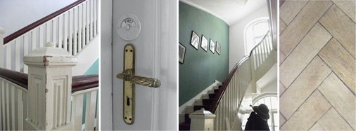 Im Stil der frühen 20er-Jahre ist das Haus bis heute mit originalen Ausstattungselementen wie Türdrücker, Treppengeländer und Wandleuchten bestückt.