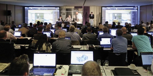 Die 130 Teilnehmer konnten im Rahmen eines Workshops die neue Programmversion gleich testen. Das Palette-Team stand mit Rat und Tat zur Seite.