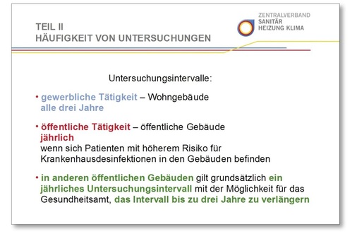 Die novellierte Trinkwasserverordnung legt sich auf bestimmte Intervalle zur Prüfung der Wasserqualität fest.