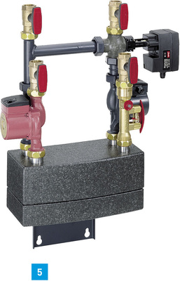 Wärmetauscher-Set für ein Speicherladesystem.