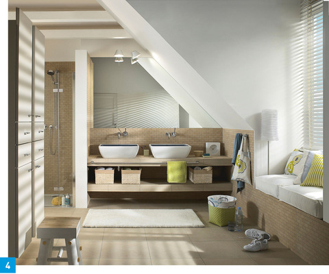 4 Gauben in Dachbädern bieten ungeahntes Potenzial für Bänke oder lose Sitzgelegenheiten.