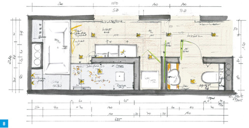 Die eigentliche Badplanung im Detail. Jeder Zentimeter zählt.