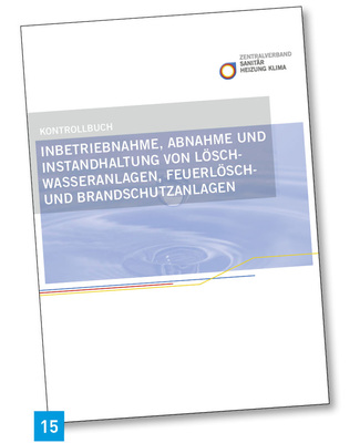Kontrollbuch nach DIN 14462 für ­Feuerlösch- und Brandschutzanlagen.