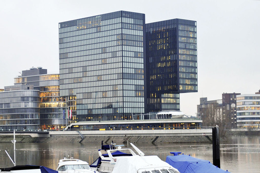 Das „S-Anywhere“-Testobjekt Hyatt ­Regency in Düsseldorf. Der Hotelbetrieb befindet sich im linken der beiden Zwillingstürme.