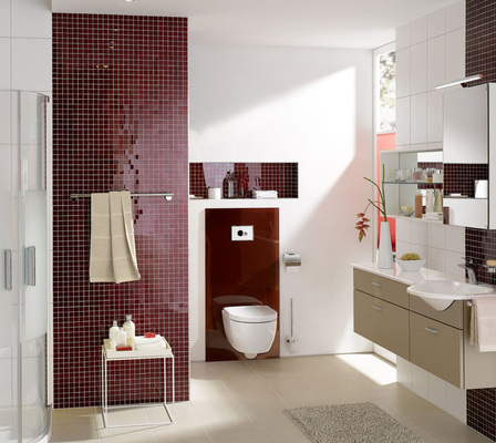 Bei der Vorwandtechnik sind statt Fliesen für den WC-Bereich mittlerweile auch passgenaue Verkleidungsplatten aus ­anderen Werkstoffen erhältlich.
