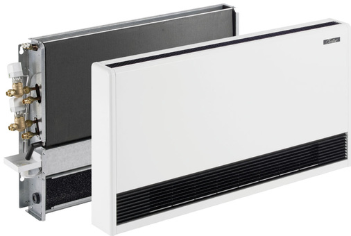 Grundgerät und ­Gehäuse der Klima­truhe HKN 30 EC von Roller. Die Geräte eignen sich für den Heiz- und Kühlbetrieb — auch mit ­Direktverdampfung.