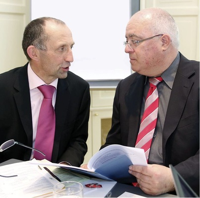 Ulrich Leib (links) wurde in seinem Amt als Bufa-Vorsitzender bestätigt. Sein neuer Stellvertreter ist Robert Smejkal, der der Bufa ebenfalls seit vielen Jahren angehört.
