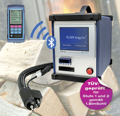 Das Messgerät STM 225 hat Afriso für die Feinstaubmessung entwickelt. Zusammen mit dem Abgasmessgerät Multilyzer NG entsteht ein System für alle Messaufgaben.