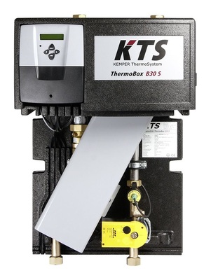 Die integrierte Regelungseinheit in der ThermoBox sichert eine konstante Auslauftemperatur an den Entnahmestellen.