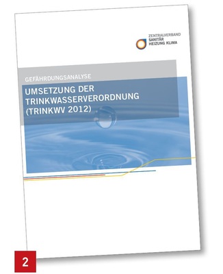 Broschüre Trinkwasserverordnung mit Merkblatt Gefährdungsanalyse.