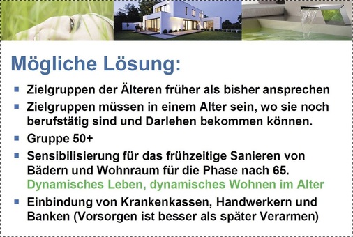 SHK-Unternehmer Eberhard Bürgel stellte für das barrierearme Wohnen mehrere Punkte heraus, die für den beratenden Sanitärbetrieb wichtig sind.