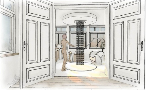 Funktional, extravagant und einladend zeigt sich das außergewöhnliche Konzept. Der Kreis als Symbol für die Kommunikationszonen.