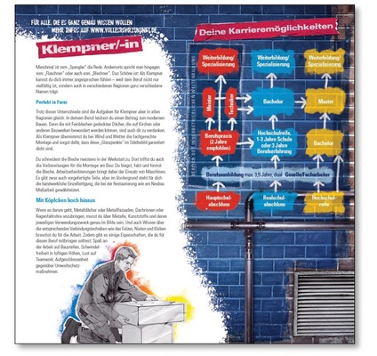 Unter www.vollesrohrzukunft.de finden Jugendliche alles Wichtige zum Klempnerberuf und können sich sogar online bewerben, wenn der Klempnerbetrieb über www.zvshk.de gelistet ist.
