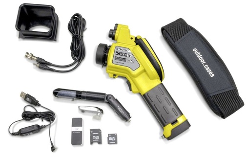 Zum Inhalt des Kamera-Koffers sollte neben der Kamera ein Netzteil, eine Ladestation, ein USB-Kabel...