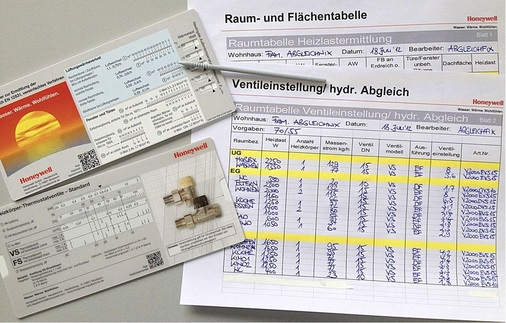 Datenschieber und App: Der vereinfachte hydraulische Abgleich kann per Datenschieber oder über eine Honeywell-App berechnet werden.