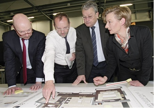 Die Jury in Aktion (v. l.): Andreas Dornbracht, Dr. Frank Richter, Manfred ­Stather und Nicola Stammer.