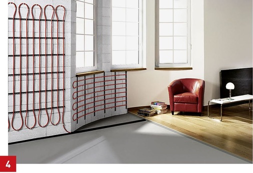 Gerade im Altbau sind Flächenheizungen an der Wand eine ­interessante Alternative, weil so die alten Böden beibehalten werden können — und insbesondere ihr Höhenniveau.