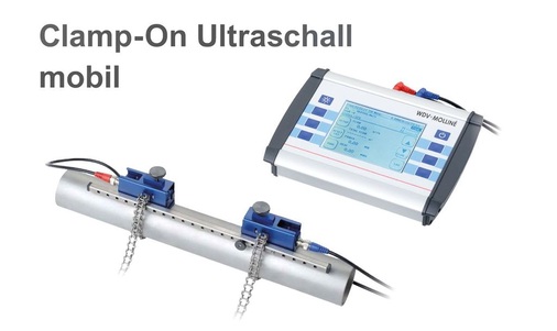 Mit dem mobilen Ultraschallmessgerät Clamp-On lassen sich von ­außen Flüssigkeitsströme in Rohrleitungen messen. Die Geräte sind mit einer ­Wärmemengenmessfunktion ausgestattet.