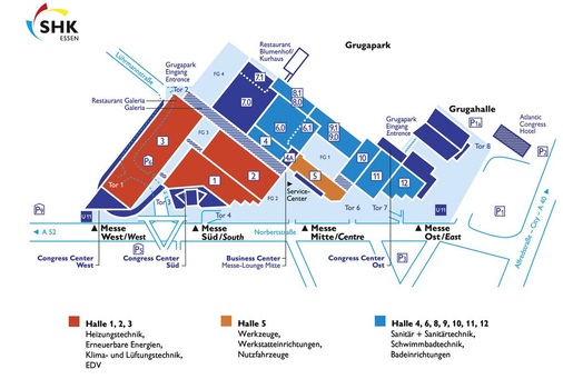 Das Essener Messegelände wird in der zweiten Märzwoche Treffpunkt der SHK-Branche aus Nordrheinwestfalen und den angrenzenden Gebieten.