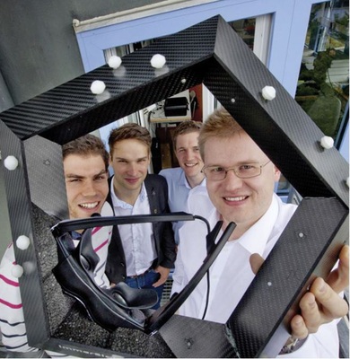 Das Immersight-Team (v.l.): Simon ­Singler, Fabian Weiss, Dominik Nuß und Stefan Hörmann.