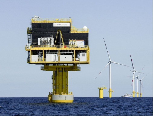 Umspannplattform in der Ostsee: Der Ausbau der erneuerbaren Energien soll mit den Fortschritten beim Netzausbau synchronisiert werden.