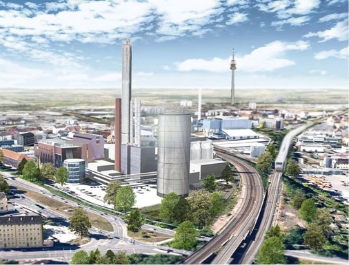 In einem Wärmespeicherturm soll künftig überschüssiger Strom in Wärme umgewandelt werden. Die Nürnberger N-Ergie verspricht sich davon eine bessere Nutzung der Überschussenergie.