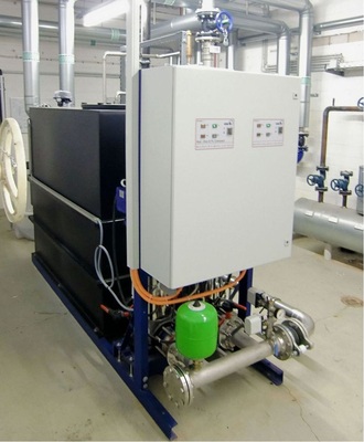 Zur Versorgung von Löschwasseranlagen mit Wandhydranten werden Feuerlösch-Trennstationen eingesetzt, die aus einer Druckerhöhungsanlage mit Vorlagebehälter bestehen.