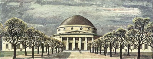 Die Betonhalle galt als Prunkstück der Ausstellung.