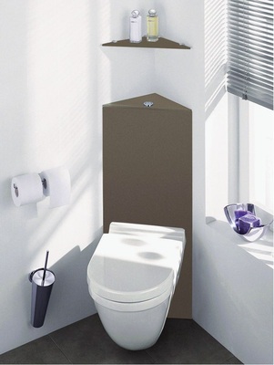 Vorgefertigte Vorwandelemente sind oft auch platzsparender ­Blickfang in kleinen Bädern.