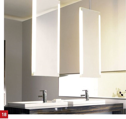 Seitliche Beleuchtung eines Spiegels durch vertikale Beleuchtung, dargestellt anhand der Serie 2nd Floor der Firma Duravit. - © Duravit
