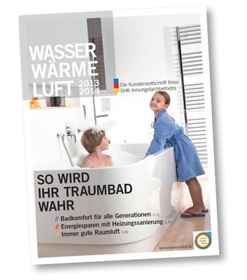 Für den Kunden: Auf 36 Seiten gibt es Interessantes zu Bad, Heizung, Lüftung und den Haus- und Gebäude-Checks.