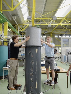 Am Reutlingen Research Institut wird ein hybrider Wärme­speicher mit Latentspeichermaterial ­entwickelt. - © Ökofen
