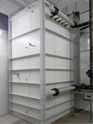 Wärmespeicher mit bis zu 150000 l Inhalt (hier 7000 l) lassen sich passgenau vor Ort mit dem Flexsave-Vario-System realisieren.