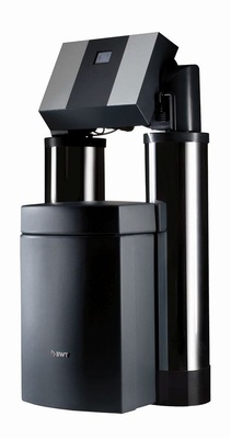 Trinkwasser-­Großenthärter Rondomat Duo H mit anorganischem Ionenaustauschermaterial.