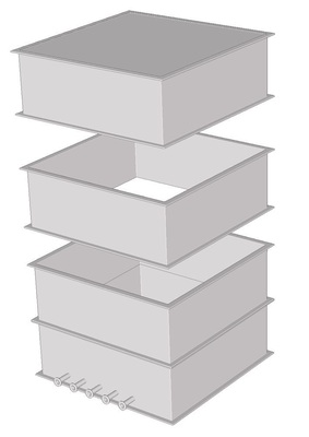 Prinzipieller Aufbau des Flexsave Modulo, den der Heizungsbauer auch selbst zusammenbauen kann. Der Behälter soll im dritten Quartal 2014 lieferbar sein.