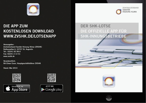 Eckring mit Mehrwert: Ein Fingertipp holt Infos der SHK-Berufsorganisation auf Smartphone und iPad.