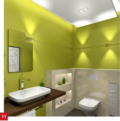 Beispielbad der Firma Zierath mit kompletter Beleuchtung.