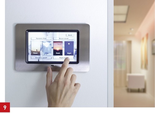 Blick auf die nahe Zukunft: Die Lichtsteuerung per Touchpanel eröffnet viele Möglichkeiten.