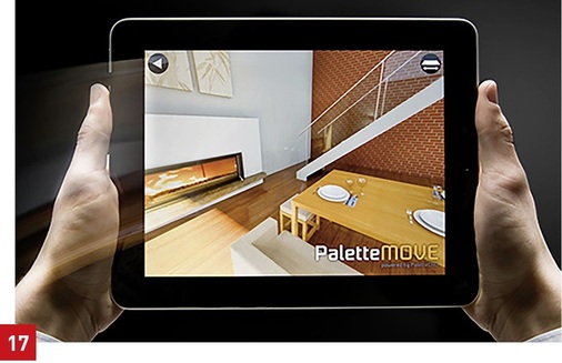 Palette CAD machts möglich: Durch Drehen/Bewegen mit dem iPad kann der Kunde sein neues Badezimmer direkt anschauen.
