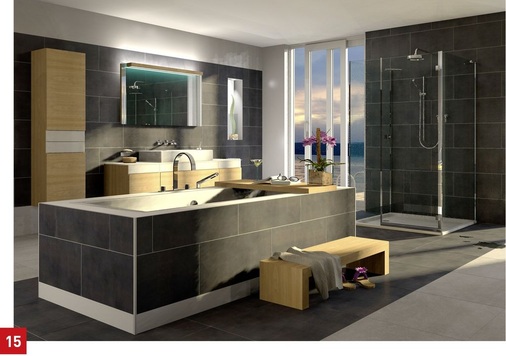 Badezimmer, visualisiert mit dem Programm Palette CAD. - © Palette CAD
