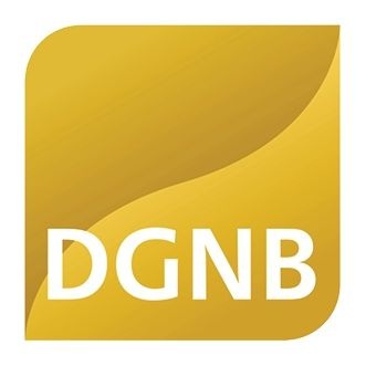Beim DGNB-Zertifizierungssystem — hier die Auszeichnung in Gold — werden sowohl der ­Lebenszyklus als auch die soziokulturellen und ökologischen ­Aspekte bewertet. - © DGNB

