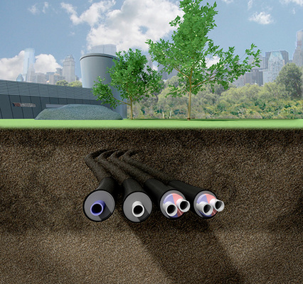 



Auch wenn Nah- und Fernwärmeleitungen sehr gut gedämmt sind, können Verluste in einem ausgedehnten Netz die Wärmeversorgung insgesamt unwirtschaftlich machen.
