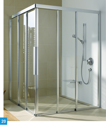 
Duschabtrennungsserie myDay Comfort von Koralle: Mit einer stabilen Konstruktion samt leichtgängigen Schiebetüren will der Hersteller viel Bewegungsfreiheit und einfache Bedienung erreichen. Mit zur Serie in drei Ausführungsarten und mehreren Größen gehört ein 500 mm langer und sicher zu fassender Griff. Ein ausgeklügeltes Reinigungssystem und eine optionale Wasserhemmleiste sollen den Gebrauchskomfort unterstützen.
