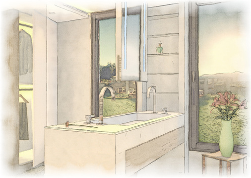 
Aquarell-Darstellung mit dem Palette-Programm.



