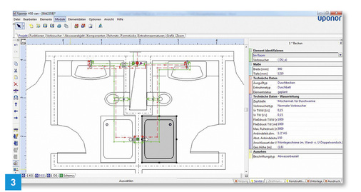 
Durch das Zusammenfassen der Installation beider Badezimmer kann die Installation auch bei zeitweise nicht belegten Zimmern wirksam vor Stagnation geschützt werden.
