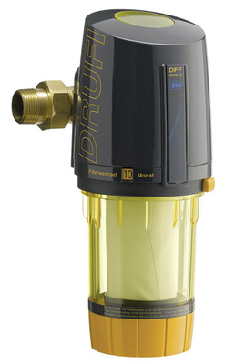 
Der Drufi+ DFF (Kerzenfilter mit Druckminderer) ist ein Filter-Einsteigermodell. Er benötigt keinen Abfluss bzw. ein entsprechendes Auffanggefäß für das Rückspülwasser.
