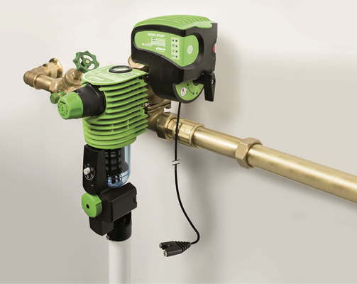 
Die Leckageschutz-Sicherheitseinrichtung Geno-Stop kann mit einem Trinkwasser-Feinfilter aus dem Grünbeck-Sortiment kombiniert werden.
